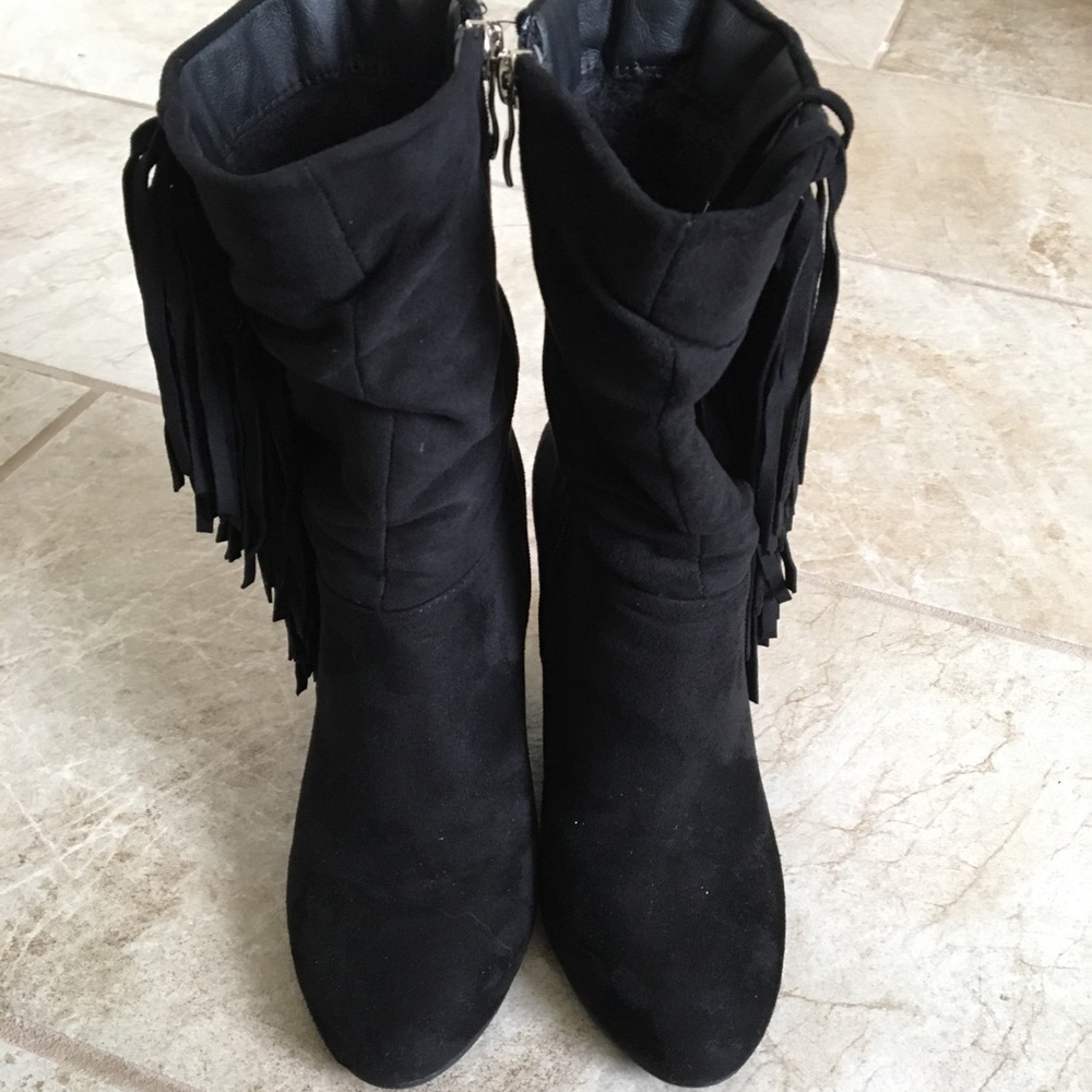Bucco Noalanda Faux Fur Wedge Boot Size 6
